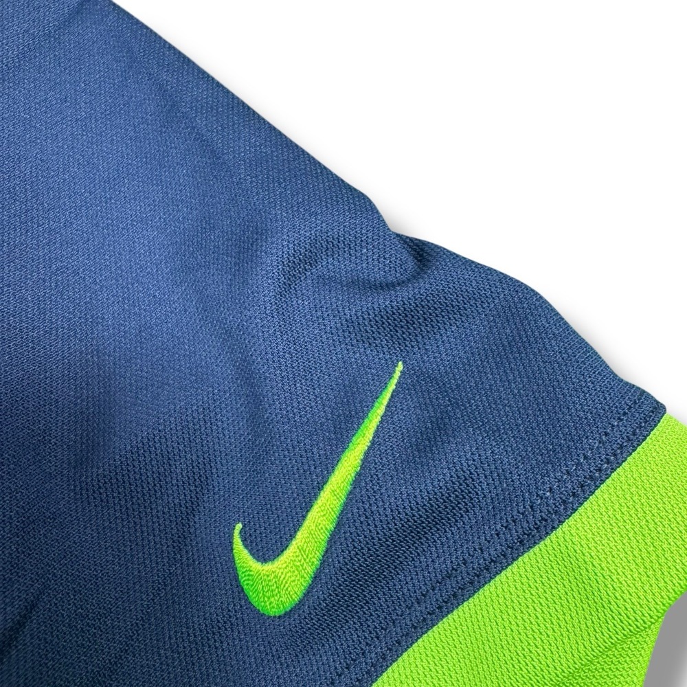 Nike NFL Training Equipment Seattle Seahawks Navy Dri-Fit Polo Shirt Men 2XL EUC - Picture 5 of 7